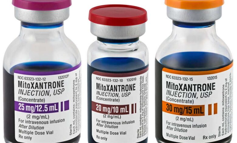 Mitoxantrone: arahan untuk menggunakan ubat tersebut, gubahan, kontraindikasi